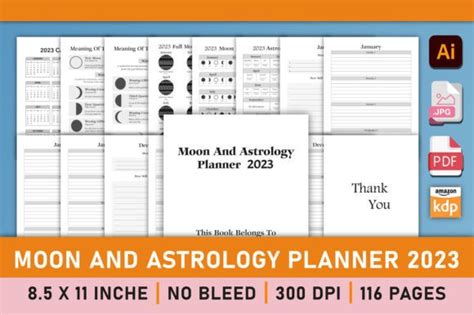 Editable Moon And Astrology Planner Graphic By A Zdesign