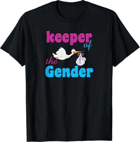 Gender Reveal Tee Keeper Of The Gender Party Supplies T Shirt Uk Clothing