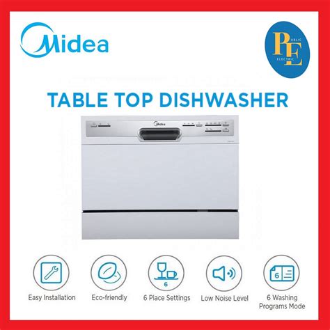 Midea Table Top Dishwasher WQP6 3607 Shopee Malaysia