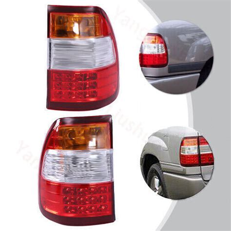 For Toyota Land Cruiser 1998 2007 1 Pair Outer Rear Tail Lights LED