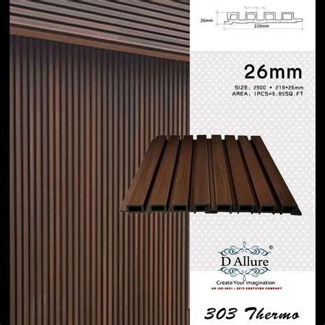 Mm Dallure Exterior Wpc Louvered Wall Panel For Commercial Inch