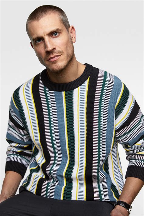 COLOURED VERTICAL STRIPE SWEATER View All KNITWEAR MAN ZARA United