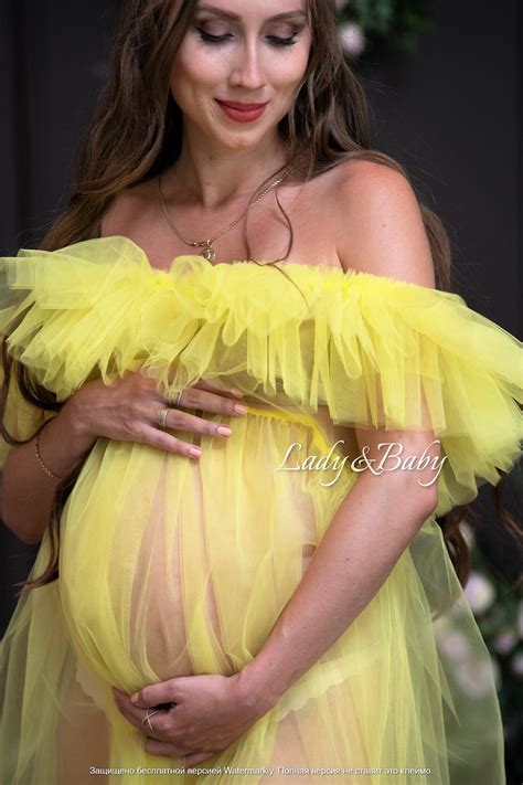 Maternity Dress Photo Shoots Tulle Yellow Etsy