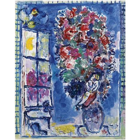 Marc Chagall Les Amoureux Dans Le Bouquet 1965 1970 Mutualart