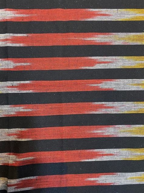 Gsm Handloom Cotton Ikat Fabric Plain Solids Multicolour At Rs