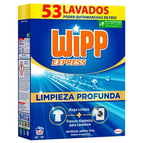 Detergente En Polvo Limpieza Profunda Wipp Express 53 Lavados