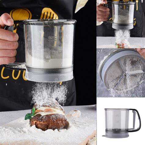 Flour Filter Household Baking Tools Semi Automatic Ultra Fine Handheld