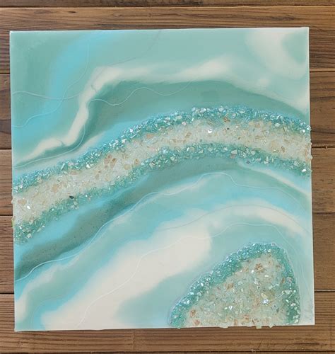 Resin Wall Art , Epoxy Art, Seaglass Art, Resin Art, Abstract Wall Art, Beach Wall Art - Etsy