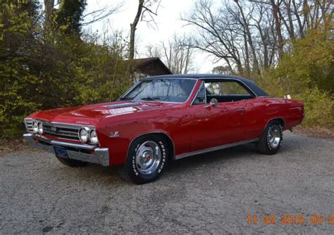 1967 Chevelle Ss 396 Auto Tribute Gorgeous Deep Bright Red Super Sharp