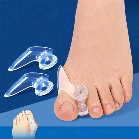 Pair Silicone Gel Bunion Big Toe Separator Spreader Corrector Foot