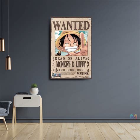 piece monkey  luffy bounty poster premium wall art maags