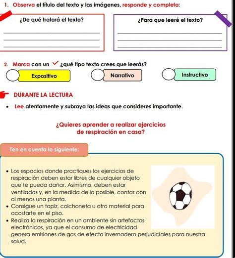 1 Observa el título del texto y las imágenes responde y completa De