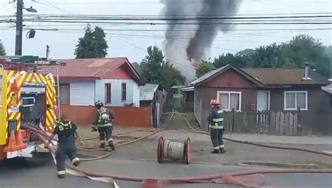 Cinco Personas Resultaron Damnificadas Tras Incendio En Una Vivienda De Osorno Siniestro Dejó