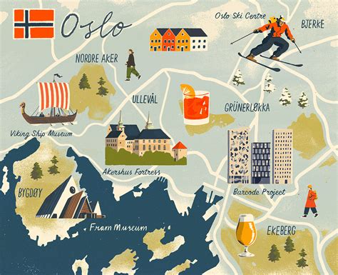 Oslo Map Illustration On Behance