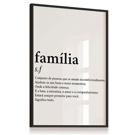 Quadro Decorativo Família Significado Frase Art Parede Quadros