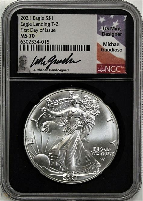 Silver Eagle Type Ngc Ms First Day Of Issue Gaudioso