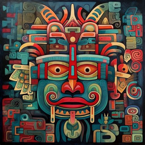 Mayan Wall Art / Digital Print / Mayan Art / Vibrant Wall Art / 2 ...