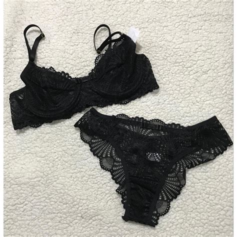 Conjunto Meia Taça Aro Renda Sem Bojo Lingerie Calcinha Sutiã