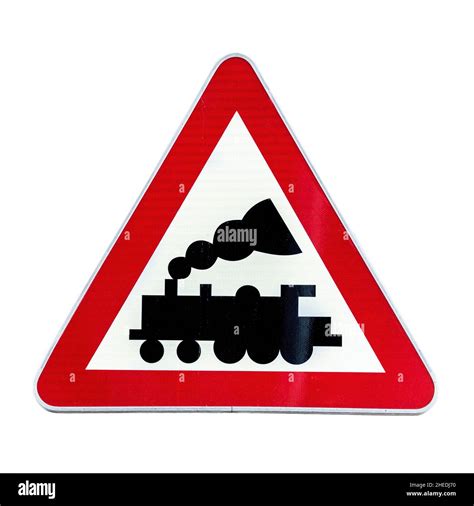 Level Crossing With Gate Sign Cut Out Stock Images And Pictures Alamy