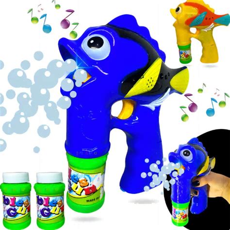 Pistola Led M Quina Lan A Bolhas De Sab O Peixinho Dora Refills