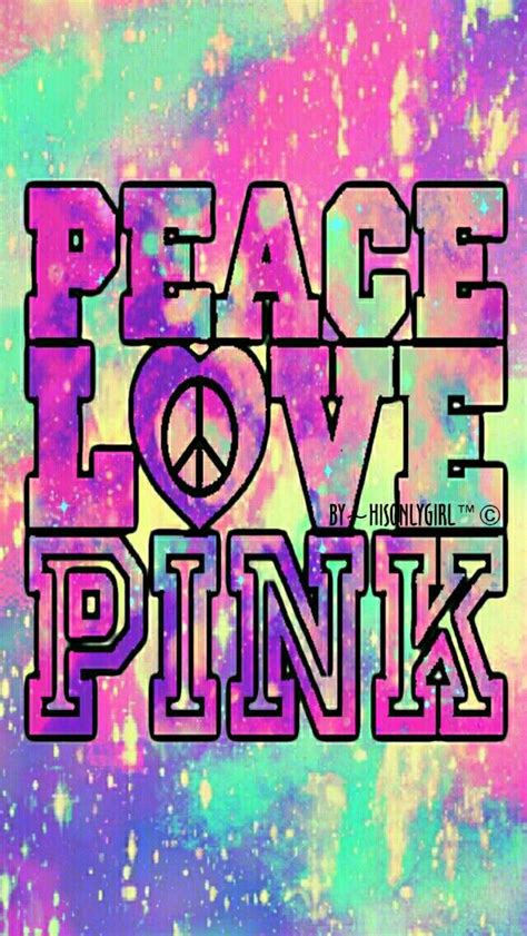 Peace Love Pink Galaxy Wallpaper I Created For The App CocoPPa Vs