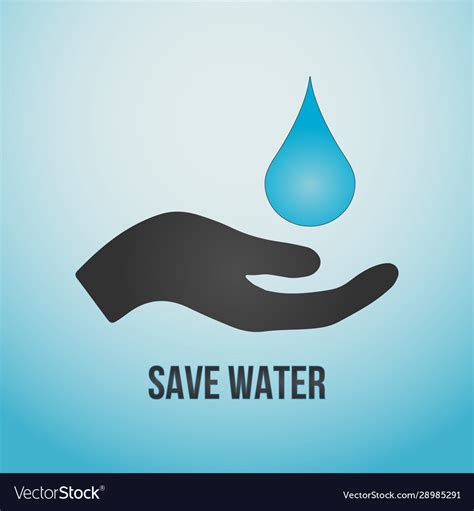 Save water concept drop and earth Royalty Free Vector Image