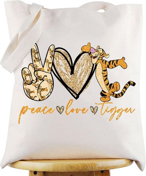 Amazon WZMPA Tigger Cosmetic Bag Tigger Fans Gifts Peace Love