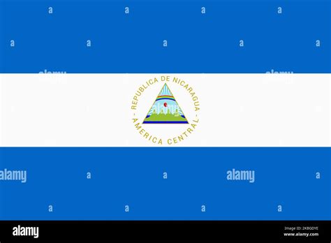 Bandera De Nicaragua Bandera Nacional Nicaragüense Y Símbolo Patriótico Colores Oficiales