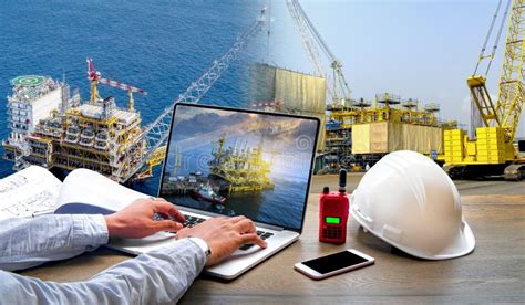 Manufacturing of Oil and Gas Rig and Installation Offshore Stock Photo - Image of engineering ...