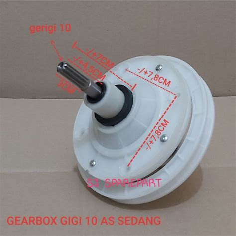 Jual Gearbox Mesin Cuci Gerigi As Tanggung Gearbox Gerigi As