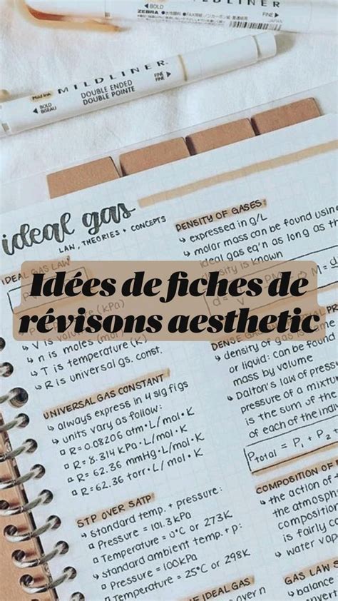 Idées de fiches de révisons aesthetic en 2022 Fiches Astuces pour le