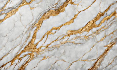 Light Gray Marble Texture With Golden Lines Closeup Of Gray Marble