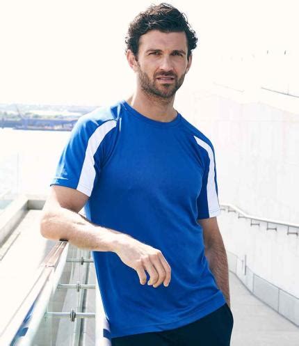 Awdis Cool Contrast Wicking T Shirt Royal Bluearctic White