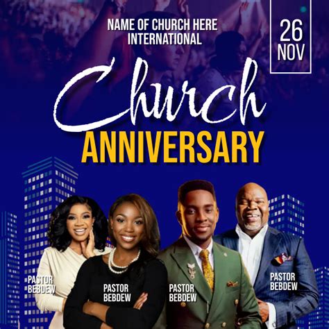 CHURCH ANNIVERSARY Template | PosterMyWall