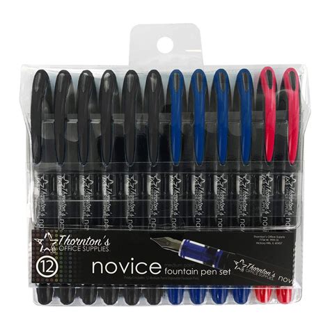 Thornton S Office Supplies Novice Disposable Fountain Pens Pack Of