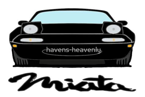 Brilliant Black Na Miata Roadster By Havens Heavenly Redbubble