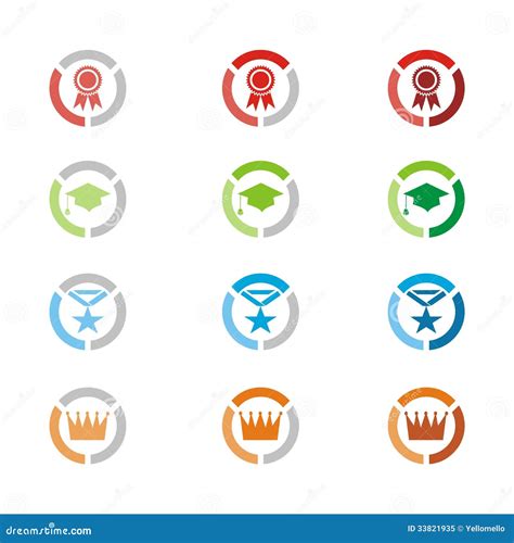 Level Icons Level Badges Royalty Free Stock Photo Image 33821935