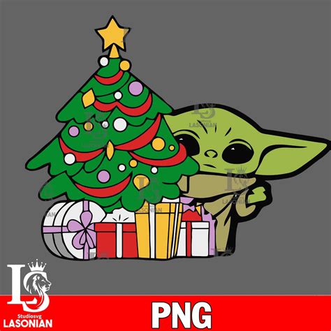 Baby Yoda christmas PNG file, Digital Download – lasoniansvg