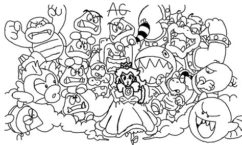 Super Mario Bros Video Games Free Printable Coloring Pages