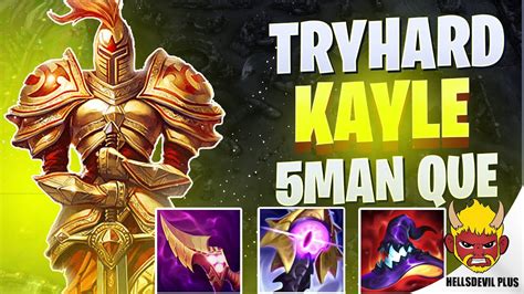 Full Build Kayle Ft Darkbreaker Vs 5 Man Que Wild Rift Hellsdevil