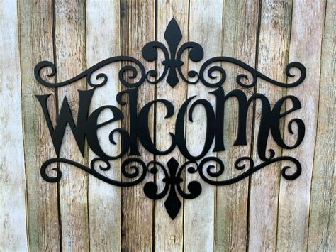 Welocme Metal Art Sign - Metal Decor - Wall Art - Wall Decor - Lawn ...