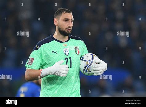 Rome Italy Th Nov Gianluigi Donnarumma Of Italy Looks On