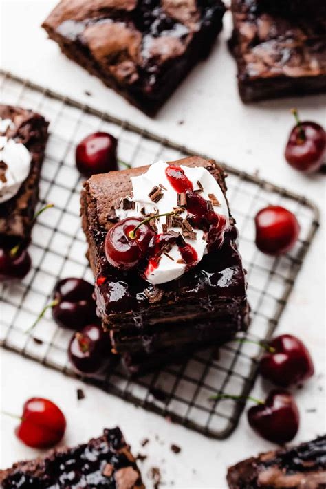 Black Forest Brownies Blue Bowl