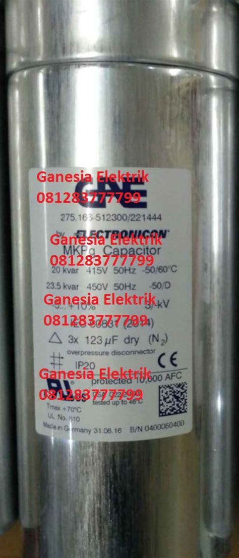 Jual Kapasitor Gae Mkpg Kvar V X Uf Hz Phase Di Seller