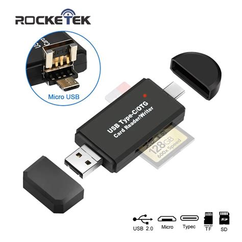 Rocketek Usb Memory Card Reader Otg Type C Android Adapter