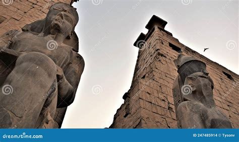 Scene From Egyptian Temples On The Nile River Editorial Stock Image