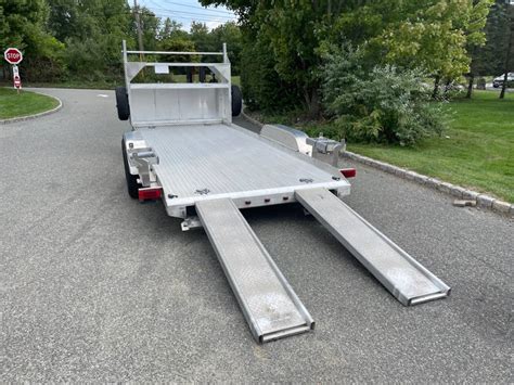 All Aluminum Open Car Trailer With Tire Rack Options 81x175