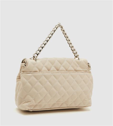 Buy Tyra Quilted Shoulder Bag With Keychain In Beige Thstreet Uae