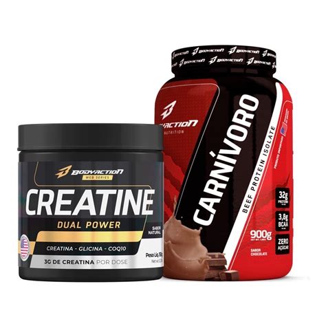 Creatina Dual Power 150g Carnívoro Beef Protein Bodyaction Submarino