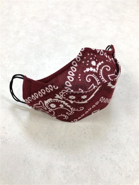 Dark Red Bandana Mask – Eden Tailors